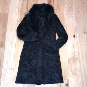 Black Coat with Removable Collar